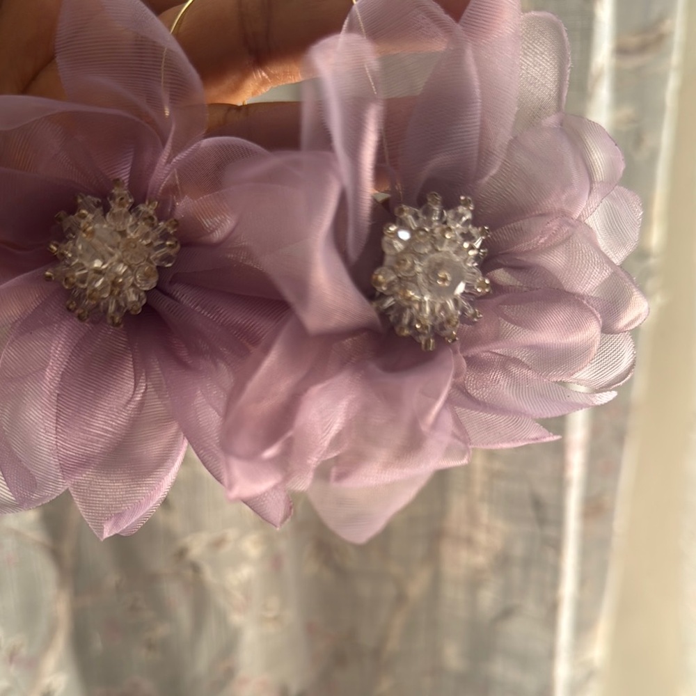 Lavender Floral Earrings